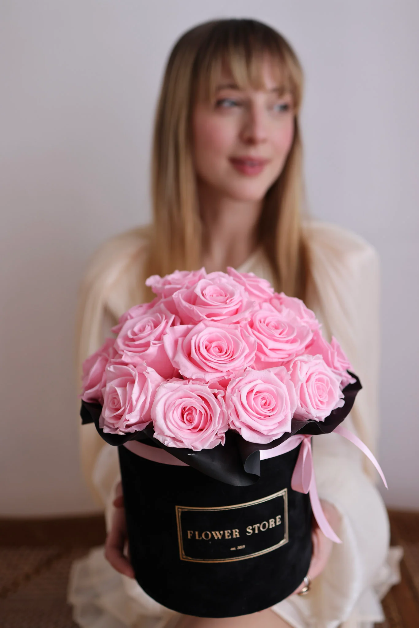 Flowerbox Wieczne Różowe Róże „Velvet Blush” - Image 6