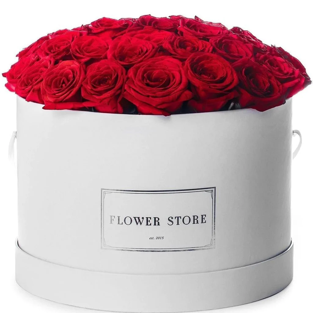 PREMIUM flowerbox z czerwonymi różami- kwiaty żywe - Image 4